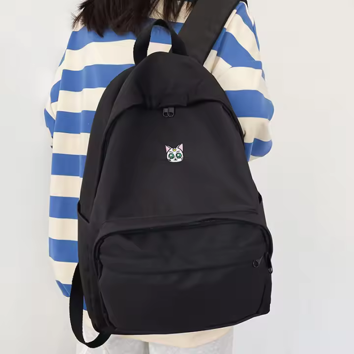 Hermosa chica, caricatura, luna, magia, linda, estudiante, anime, mochila, personalizada, fresca y dulce. - 1