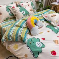 Juego de Ropa de Cama para Niños con Estampado de Dibujos Animados Súper Lindo Funda de Edredón Sábana Plana Funda de Almohada Suave Textil para Dormitorio - details 2