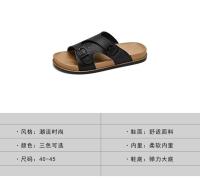 Nuevas sandalias deslizantes, zapatos planos con punta redonda, suela suave y gruesa, zapatillas en espiga, zapatillas con hebilla de cinturón para hombre - details 3