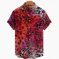 Camisas de Verano de Manga Corta Estilo Surfista, Talla Grande, Tatuaje de Animal, Moda Hawaiiana, Playa, 2024 - details 8