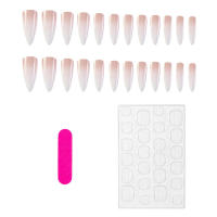 Adhesivo artificial de larga duración para uñas de talón, estilo degradado, para belleza femenina - details 0