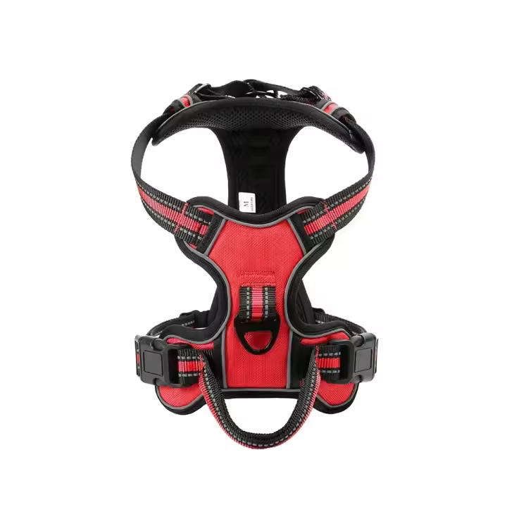 Arnés de Nylon Ajustable para Perros Chaleco Reflectante, Suave, Transpirable, Sin Tirones, Correa para Perros Pequeños y Grandes - 1