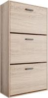 Mueble zapatero de 12 pares - Estantería de gran capacidad para vestíbulo o pasillo - (ancho) 60 x (profundidad) 24 x (alto) 80 cm - Madera clara blanca - details 24