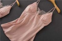Conjunto de 2 piezas para mujer, camisón con cuello en V, ropa de dormir de seda, ropa, ropa de dormir para el hogar - details 27