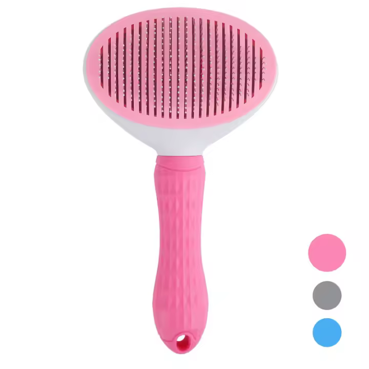 Cepillo para gatos para desprendimiento, cepillo autolimpiante, silicona suave autolimpiante para gatos de pelo corto y largo para aseo y masaje - 1