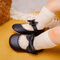 Nuevos zapatos Retro para caminar para bebé recién nacido, zapatos de princesa con lazo de Color sólido para primavera y otoño, parte inferior de goma suave antideslizante, informales para bebé - details 11