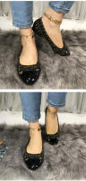 Zapatos de punta redonda para mujer, nuevo estilo, zapatos planos versátiles de boca baja, zapatos de abuela versátiles y cómodos. - details 2