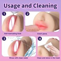 Embalaje privado SEX HESEKS 3 en 1 muñecas de juguete masculinas con ano profundo, boca realista, vagina de bolsillo, masturbador, juguetes sexuales 18+ - details 11