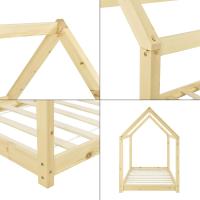 Cama para niños de Madera 206x98x142cm Cama Infantil Forma de casa Blanco Mate - details 15