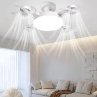 Ventilador de techo eléctrico con luz LED, ventilador de Dron con atenuación y control remoto, ventilador de techo silencioso E27, ventilador de aire acondicionado para el hogar - details 2