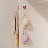 Práctico organizador de sombreros con ventosa de hierro, apilable, sin perforaciones, soporte de exhibición para sombreros, estante de almacenamiento para sombreros que ahorra espacio para el hogar - details 6
