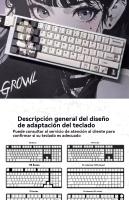Machima keycap fire68 con personaje japonés raíz pbt adaptador mega león mad6860 (teclado no incluido) - details 3