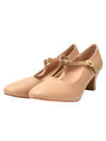 Dynadans Zapatos de baile de cuero PU con correa en T para mujer, calzado marrón de 2 pulgadas, UPD - details 0