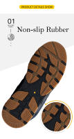 Botines impermeables para hombre, botas de nieve cálidas de felpa, zapatillas de trabajo para exteriores, zapatos descalzos de invierno - details 5