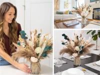 Arreglos de flores artificiales para decoración del hogar, hierba de Pampas seca Natural para centros de mesa, florero, 100 piezas - details 8