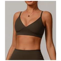 Sujetador deportivo de secado rápido de alta elasticidad para mujer, ropa deportiva ajustada, correa de hombro ajustable, Yoga, Fitness - details 9