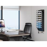 Soporte de Metal A4 con 8 Compartimentos Revistero Organizador de Pared para Oficina con 5 Ganchos - details 43