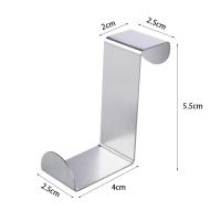 Durable práctico para cocina baño gabinete puerta organizador trasero sin perforaciones gancho para colgar ropa estante de almacenamiento gancho para llaves - details 7