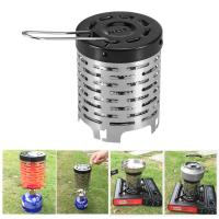 Calentador portátil para exteriores, cubierta de mini calentador, quemador de gas de acero inoxidable, accesorios para estufa de camping - details 6
