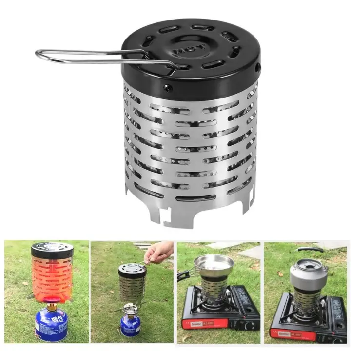 Calentador portátil para exteriores, cubierta de mini calentador, quemador de gas de acero inoxidable, accesorios para estufa de camping - 1