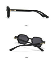 Toyear-gafas de sol hexagonales clásicas de diseñador de marca de lujo para mujeres y hombres, gafas de sol de moda Vintage Punk para damas, remache, montura pequeña - details 7