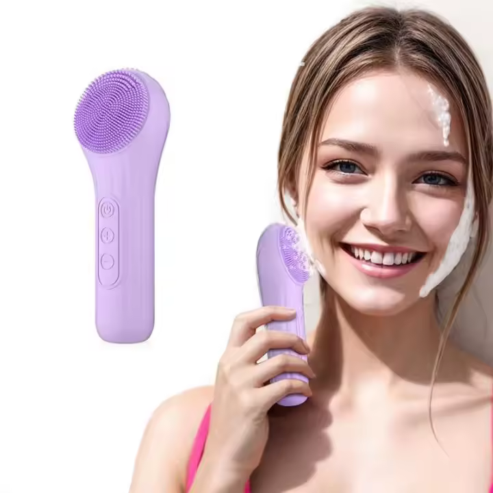 KIBOER-limpiador de vibración ultrasónico, lavado de silicona, control de fuerza de 6 fases, térmico, grado IPX7, resistente al agua, recargable - 1