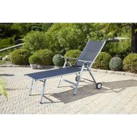 Silla de Jardín Plegable Monza, Silla Abatible de Aluminio y Textileno, Sillón de Balcón Respaldo Reclinable con 8 Posiciones, Plateado/Negro - details 15
