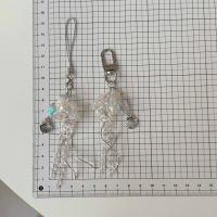 Llavero de medusas con conchas de mar y estrellas, cordón Y2K con tema oceánico, cordón para teléfono con cuentas, colgante colorido, abalorio para teléfono de medusas - details 5