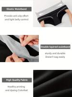 Bragas De Bloques De colores para Mujer, Cómodas Y Transpirables, Íntimas Y Elásticas, Lencería Y Ropa Interior, 4 piezas - details 4