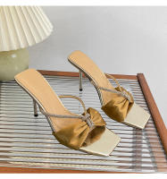 Sandalias populares del bosque de álamo de diamantes de imitación tacones altos de aguja para mujer desgaste de una palabra - details 22