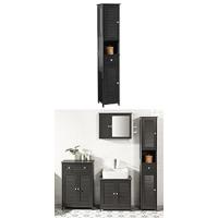 Armario de Baño de Suelo con 1 Estante y 2 Puertas 60 x 30 x 60 cm Ideal para Debajo del Lavabo - details 19