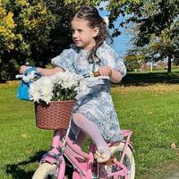 bicicleta rosa para niños