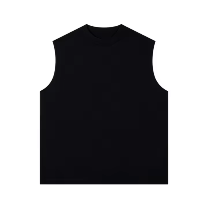 Chaleco sin mangas de verano, ropa deportiva y fitness para hombre, camiseta de algodón puro suelto de 300g - 1
