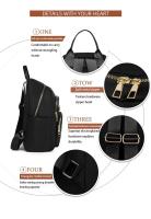 Mochila de nailon de alta calidad para mujer, morral escolar grande de viaje, bolso de hombro para chicas adolescentes - details 1
