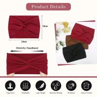 3 Moda Mujer ancho Brim Bandas para la figura color sólido elástico Telas Cruz Accesorios de pelo Yoga Correr Deporte diadema - details 3