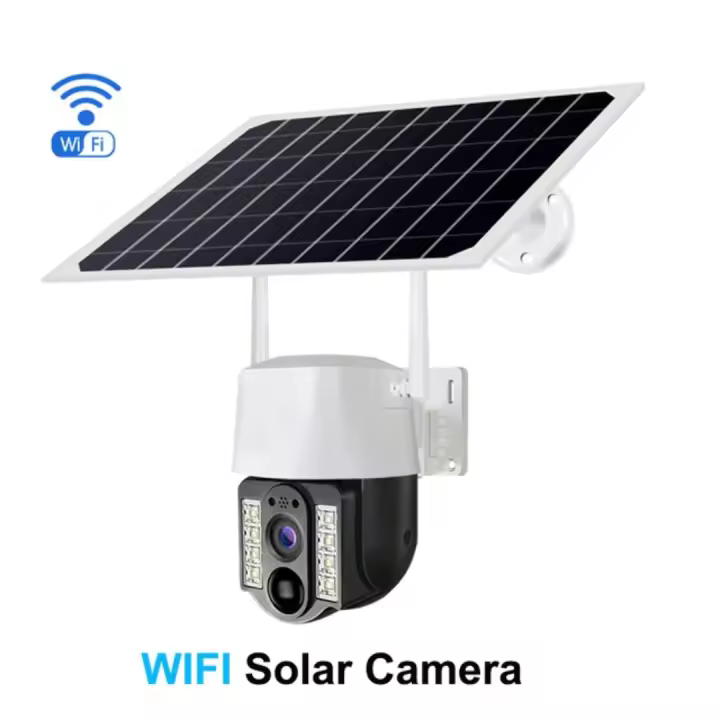 Cámara de vigilancia Solar WIFI 4G, videocámara remota para exteriores, inalámbrica, visión nocturna, HD, a todo Color, CCTV inteligente - 1