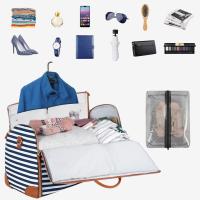 Traje plegable de las mujeres bolsa de viaje multifuncional de gran capacidad de gran PU bolsa de equipaje de mano - details 8