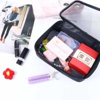 Neceser de viaje con cremallera de nailon Simple para mujer, bolsa de almacenamiento para baño, estuche de maquillaje, bolsa de almacenamiento de cosméticos de malla - details 19