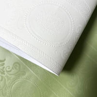 Pegatina de Pared Moderna Floral Papel Pintado en Relieve 3D Blanco Adhesivo Autoadhesivo - details 6