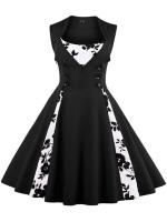 Vestido Retro Vintage de gran tamaño para mujer, Vestidos de fiesta de verano con estampado Rockabilly de los años 50 y 60, Vestidos tipo túnica, bata informal para mujer - details 11