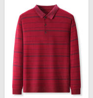 Camiseta Polo Casual de Manga Larga para Hombre 2024 Primavera Nueva Negocios Moda Rayas Transpirable Elástico Material Poliéster - details 5