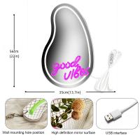 Luz de Espejo de Neón LED Alimentada por USB Decoración de Pared Regalo Ideal para Habitación de Novia y Niña Soporte de Maquillaje para Sala de Estar - details 14
