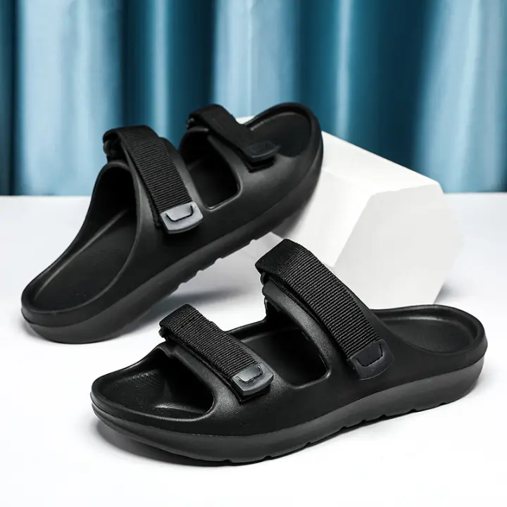 NOVEDAD DE VERANO 2023, zapatillas deportivas informales grandes para hombre, moda con Velcro, zapatillas geniales de una palabra, zapatos de playa a la moda INS - 1