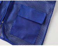 Chaleco reflectante para construcción nocturna, red de pesca con múltiples bolsillos, chaqueta voluntaria para grandes eventos, chaleco informal con cierre de cremallera para verano - details 18