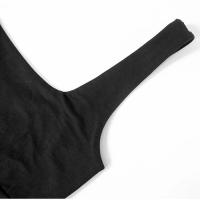 OUWU- Vestido corto sin mangas de retazos para mujer, minivestido mullido de moda para playa y fiesta de noche, 2024 - details 4