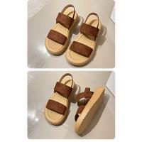 Sandalias de Tacón para Mujer Verano 2025 Estilo Romano con Suela de Torta Punta Redonda - details 25