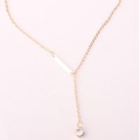 Collar de gota de agua con gema de cristal que combina con todo, red de joyería para mujeres y estudiantes, celebridades - details 0