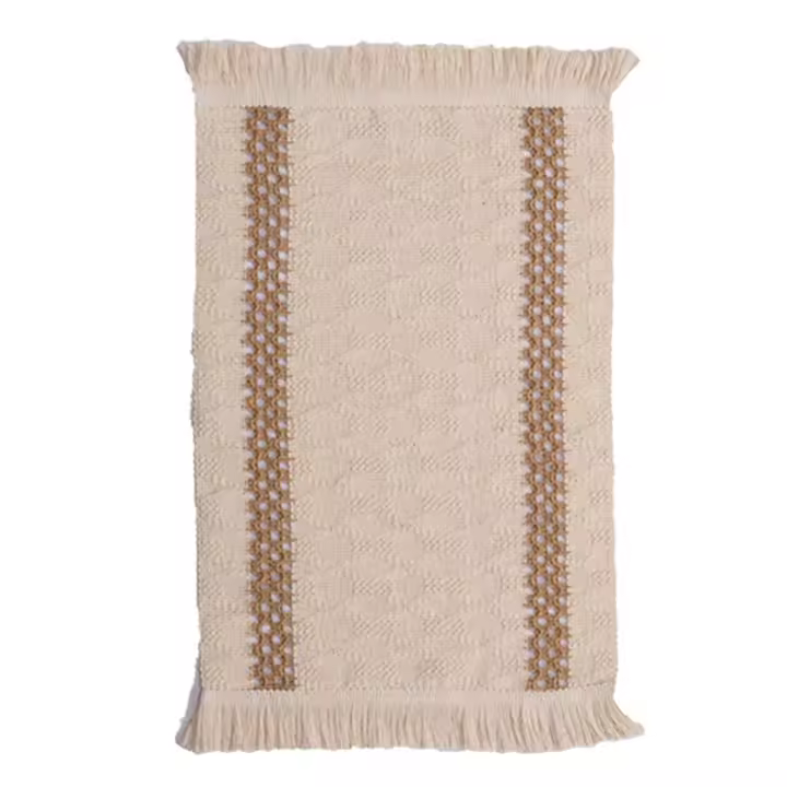 Manteles Individuales bohemios tejidos de algodón, manteles individuales lavables resistentes al calor para decoración de boda Bohemia - 1