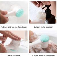 Cepillo de Limpieza Facial de Silicona Suave Cepillo Exfoliante Manual de Masaje Facial con Doble Cara - details 2