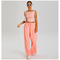 Pantalones deportivos ligeros, sueltos, informales, de pierna ancha para mujer, deportes al aire libre, con cordón elástico - details 29